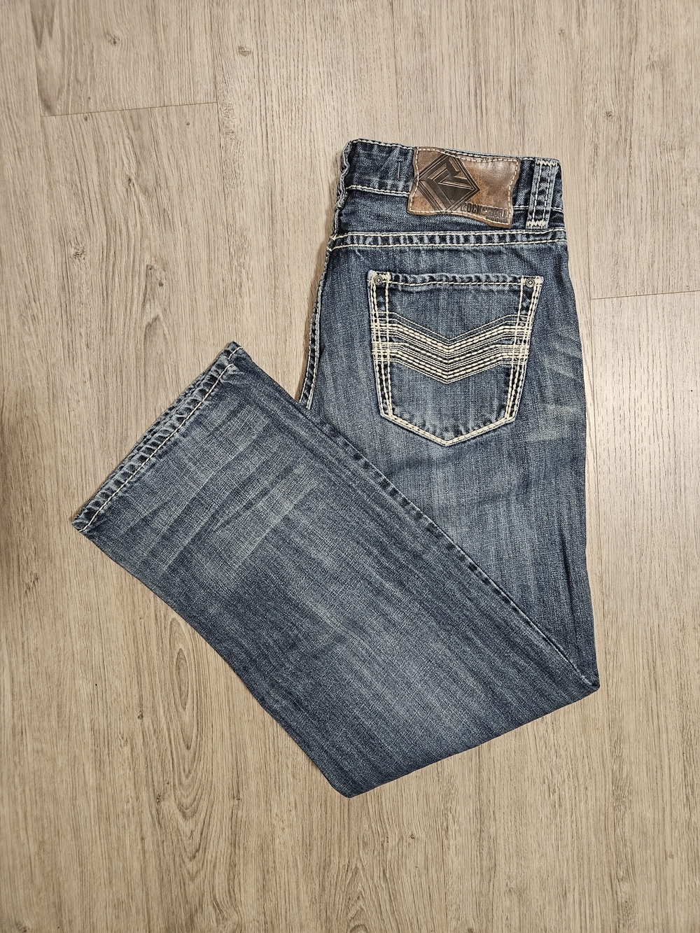 Rock&Roll Cowboy Double Barrel Straight Fit '34x32' Men's Blue Denim Jeans